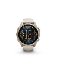 Fenix 8 - 43 mm Sapphire Light Gold with GreyDark Brown - Crema