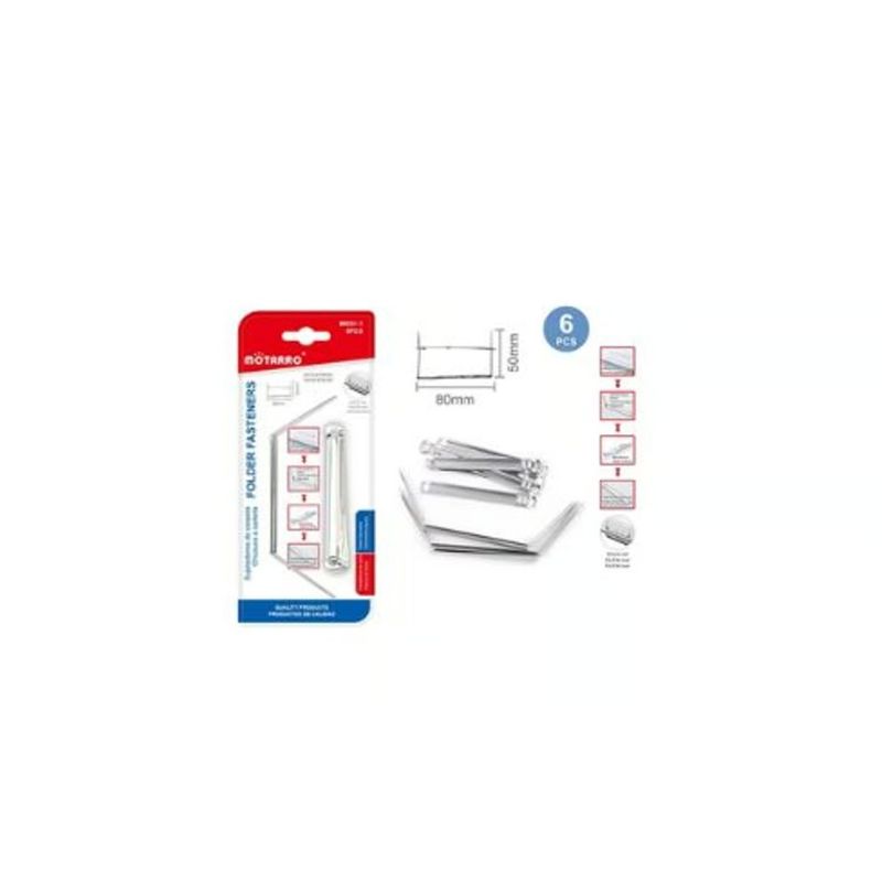 GENERICO - Clip De Carpeta Plateado 80 Mm 50 Pcs