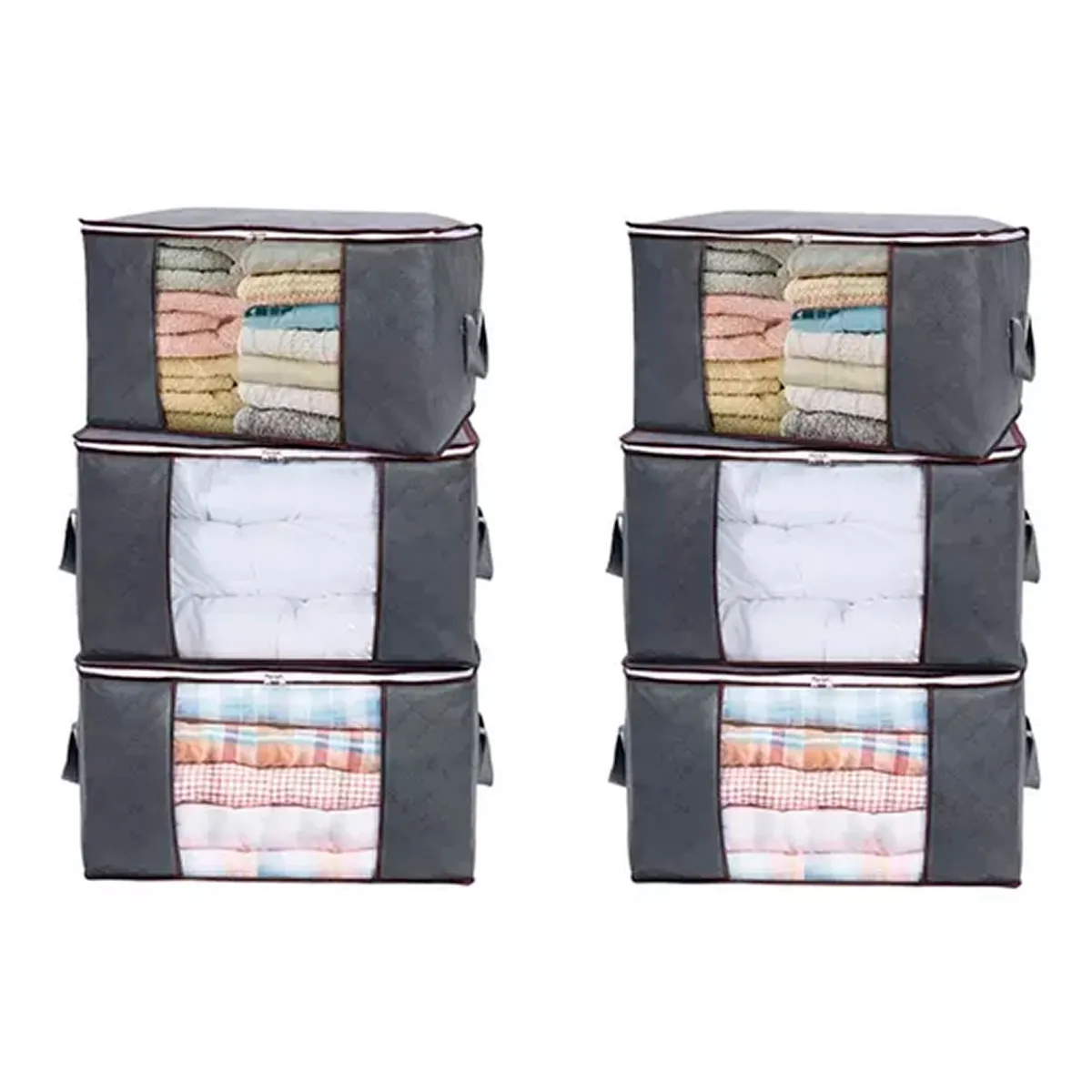 OFERTABKN - Pack 6 Bolsas Organizador Almacenamiento De Ropa / Mantas