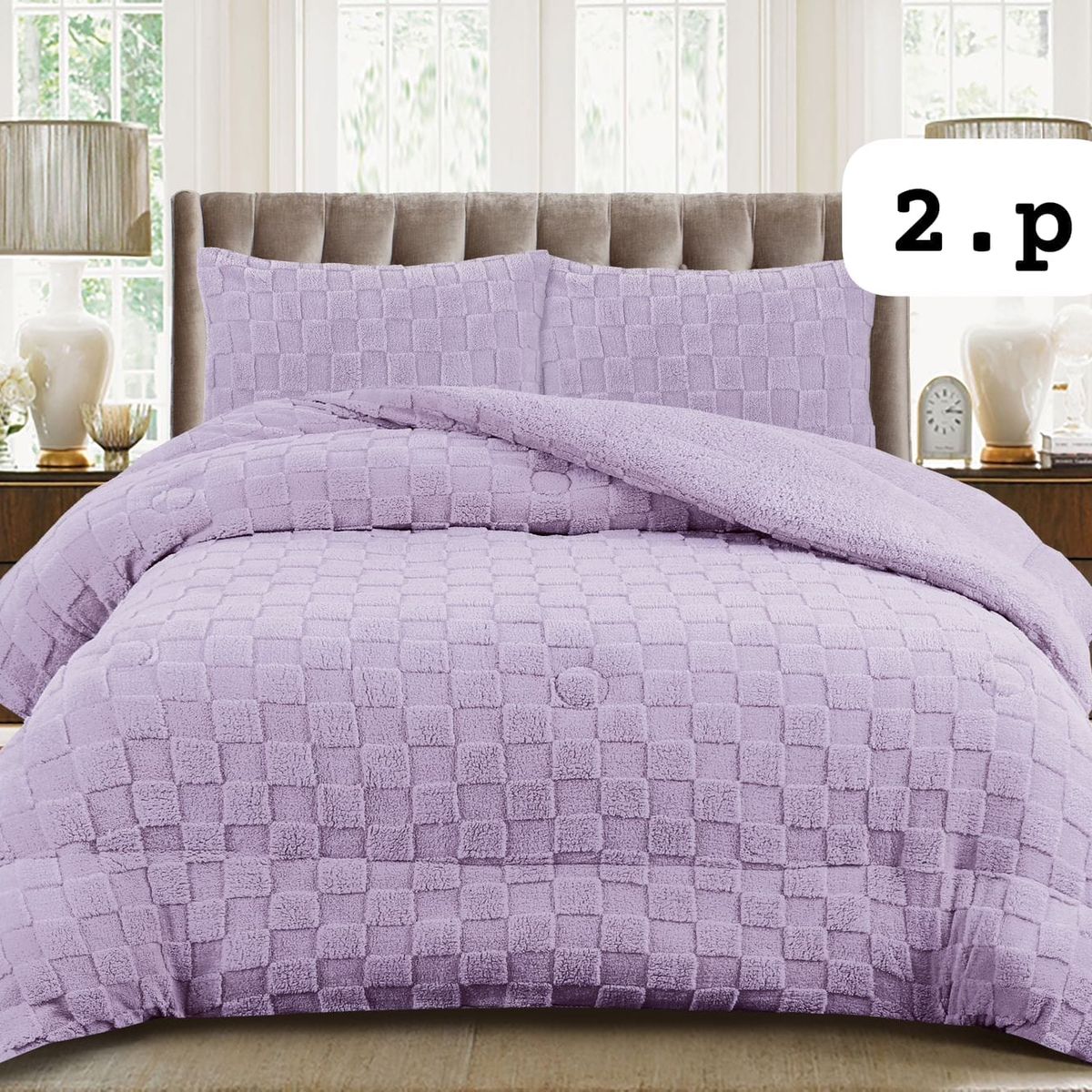 GENERICO - Cobertor colcha plush texturizado con chiporro