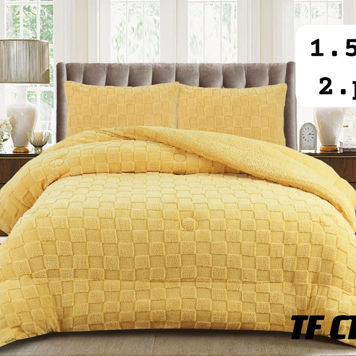 GENERICO - Cobertor colcha plush texturizado con chiporro