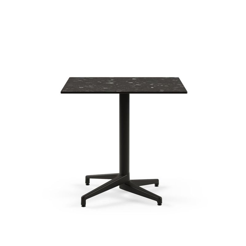 ROCA NEGRA - Mesa Moon C 77x77  Terrazo 3 pata Negra Cubierta Fija
