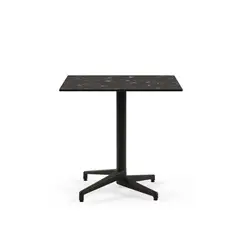 ROCA NEGRA - Mesa Moon C 77x77 Terrazo 3 pata Negra Cubierta Fija