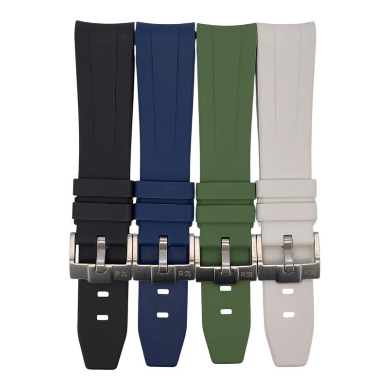 R24 - Correa Reloj Caucho Terminal Curvo R24 FK2 Colores 20mm