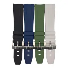 R24 - Correa Reloj Caucho Terminal Curvo FK2 Colores 20mm