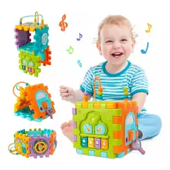 MUNDO MAGIA - Juguete Cubo Didáctico Educativo Musical Juego Bebé Infantil
