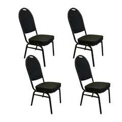 CRUSEC - Pack 4 Sillas De Eventos Varios Hotel Restaurante Acolchada