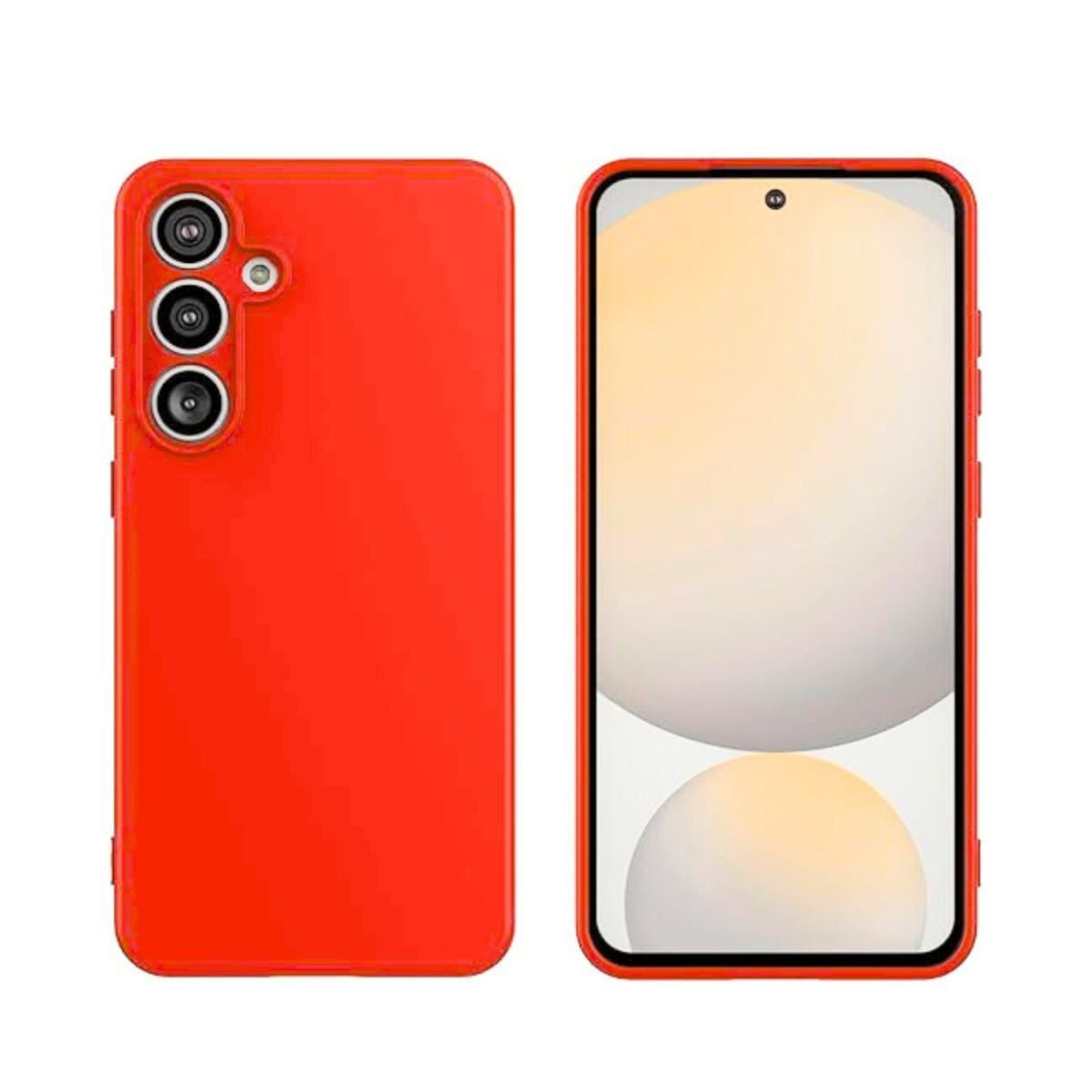 GENERICO - Carcasa  para Samsung A24 Rojo Silicona