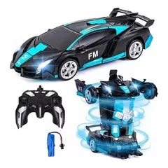 MUNDO MAGIA - Auto Carro A Control Remoto Recargable Transformer Robot