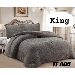 GENERICO - Cobertor colcha plush texturizado con chiporro KING