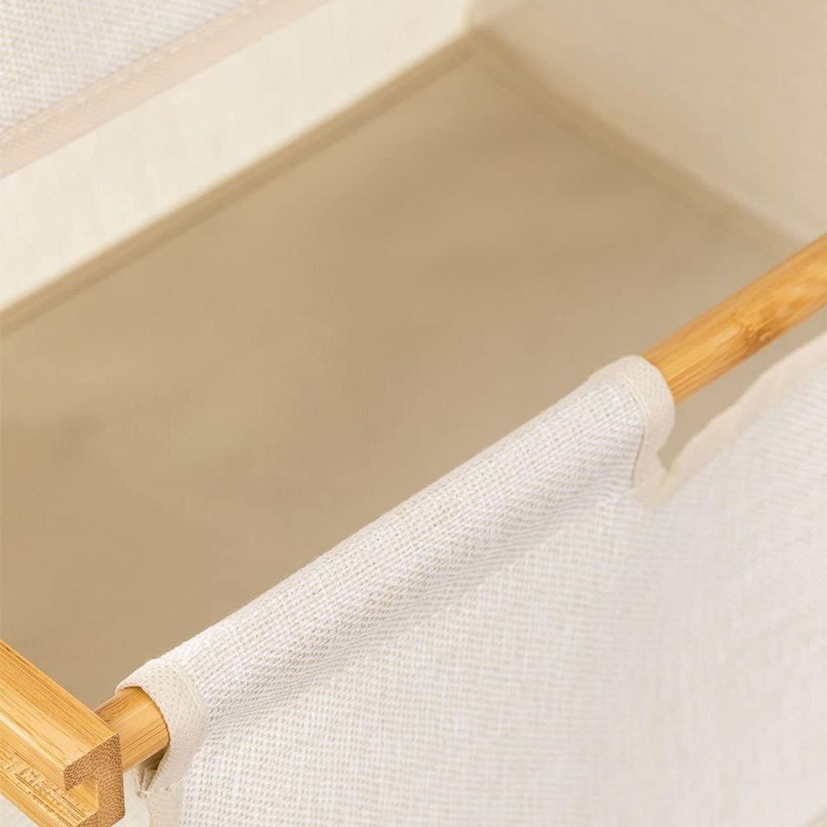 WAKESHOME - Estante De Madera 3 Niveles Organizador Para Baño Ropa Sucia