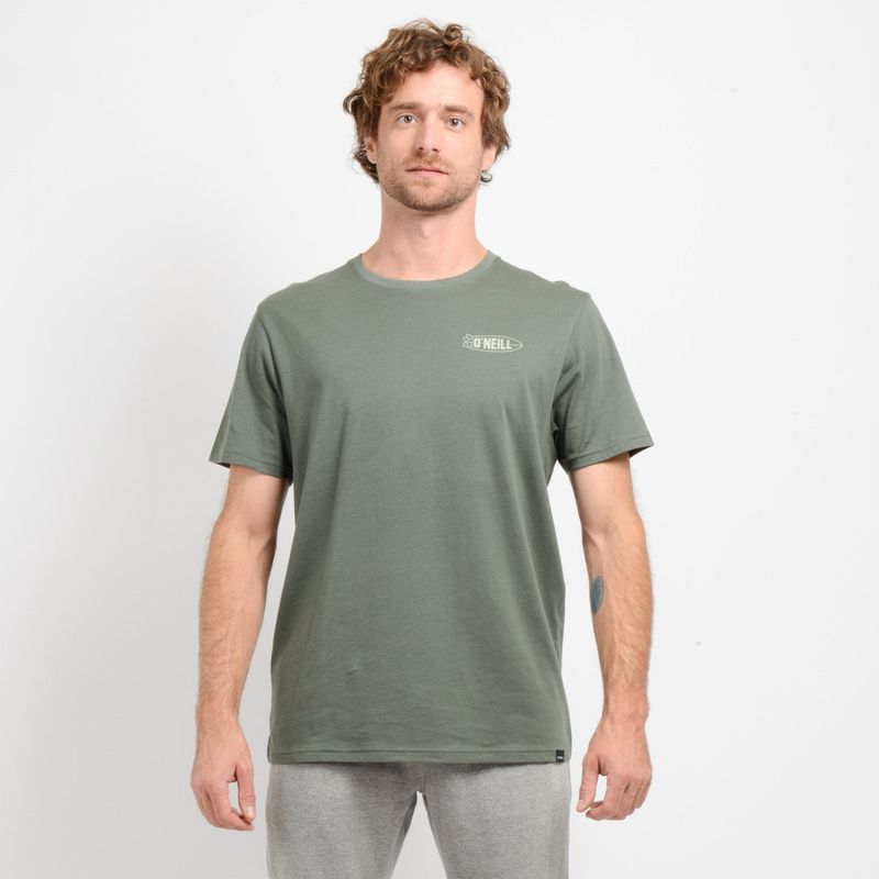 O'NEILL - POLERA MANGA CORTA JOY WAVE VERDE OSCURO
