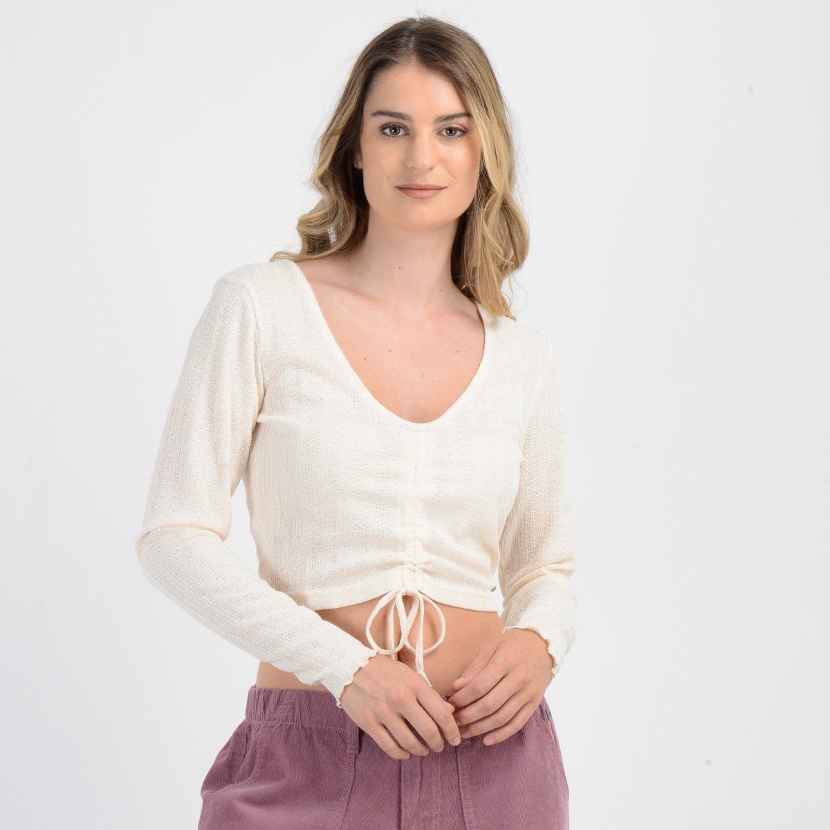 O'NEILL - POLERA MANGA LARGA MARLENE II BEIGE CLARO