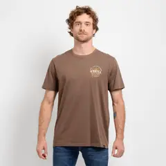 O'NEILL - POLERA MANGA CORTA EMBOSSED CAFÉ