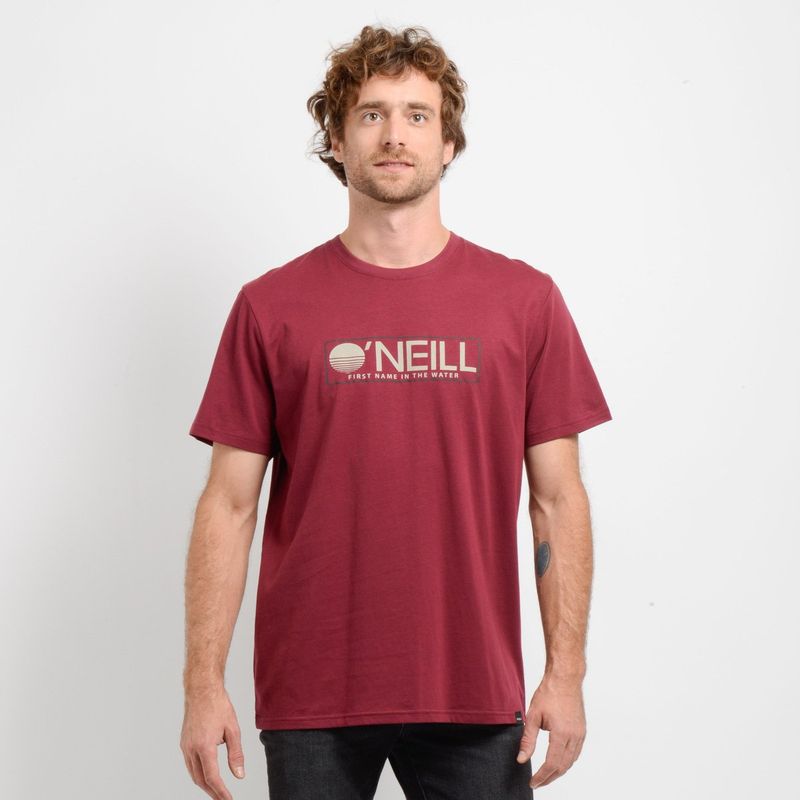 O'NEILL - POLERA MANGA CORTA DUSK ROJO OSCURO