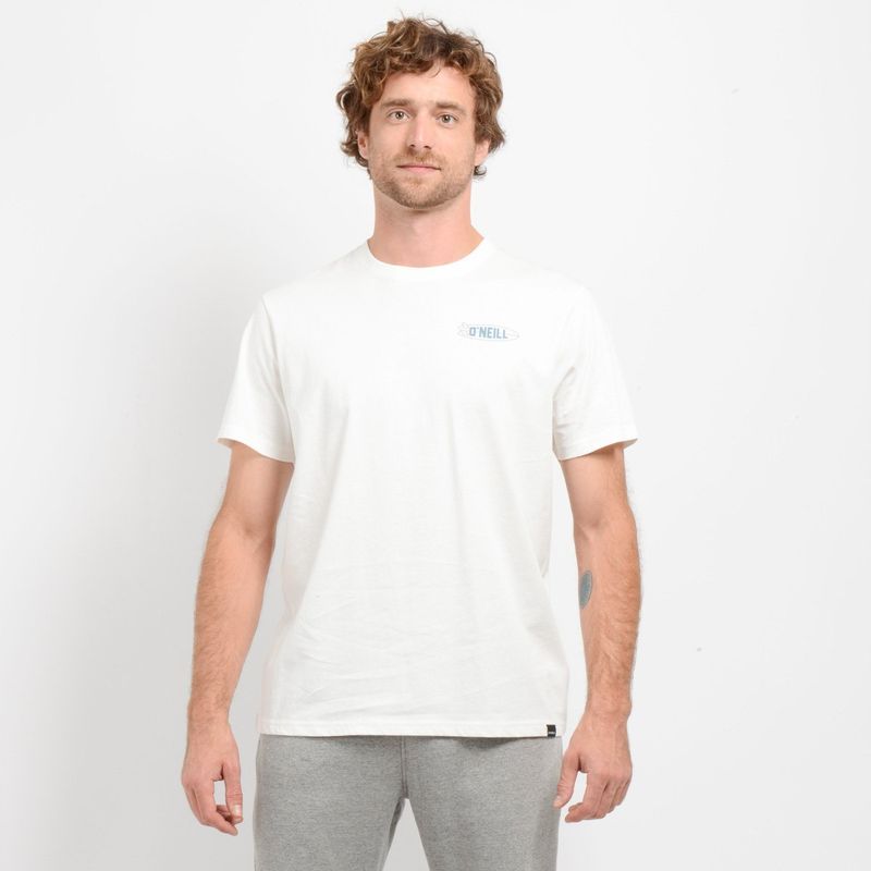 O'NEILL - POLERA MANGA CORTA JOY WAVE BEIGE CLARO