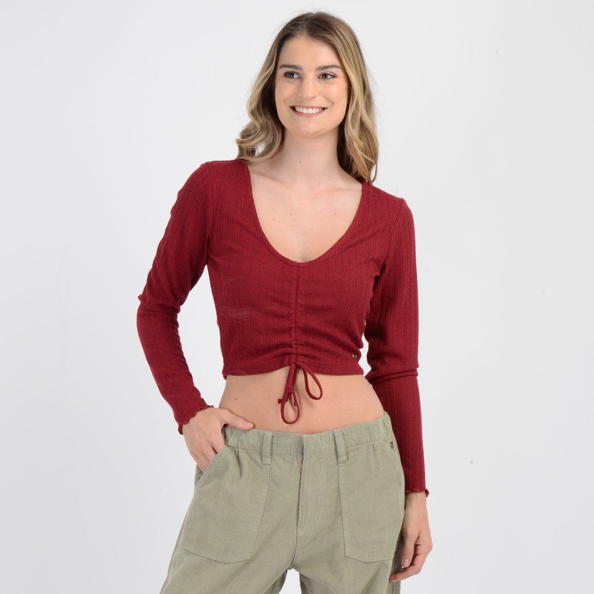 O'NEILL - POLERA MANGA LARGA MARLENE ROJO