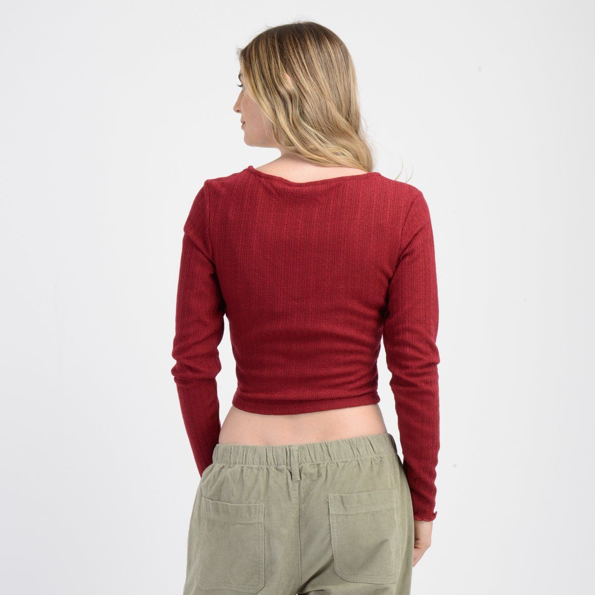 O'NEILL - POLERA MANGA LARGA MARLENE ROJO