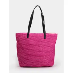 GENERICO - Bolso Playero Yute Color Fucsia Modelo Tijuca