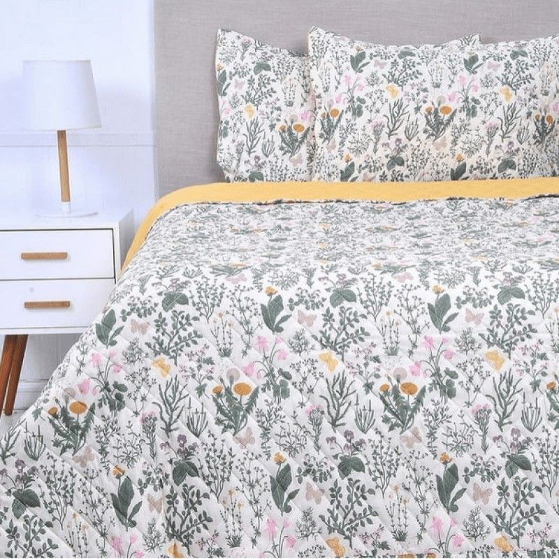 MASHINI - Quilt 2 Plazas Cosido Oliva