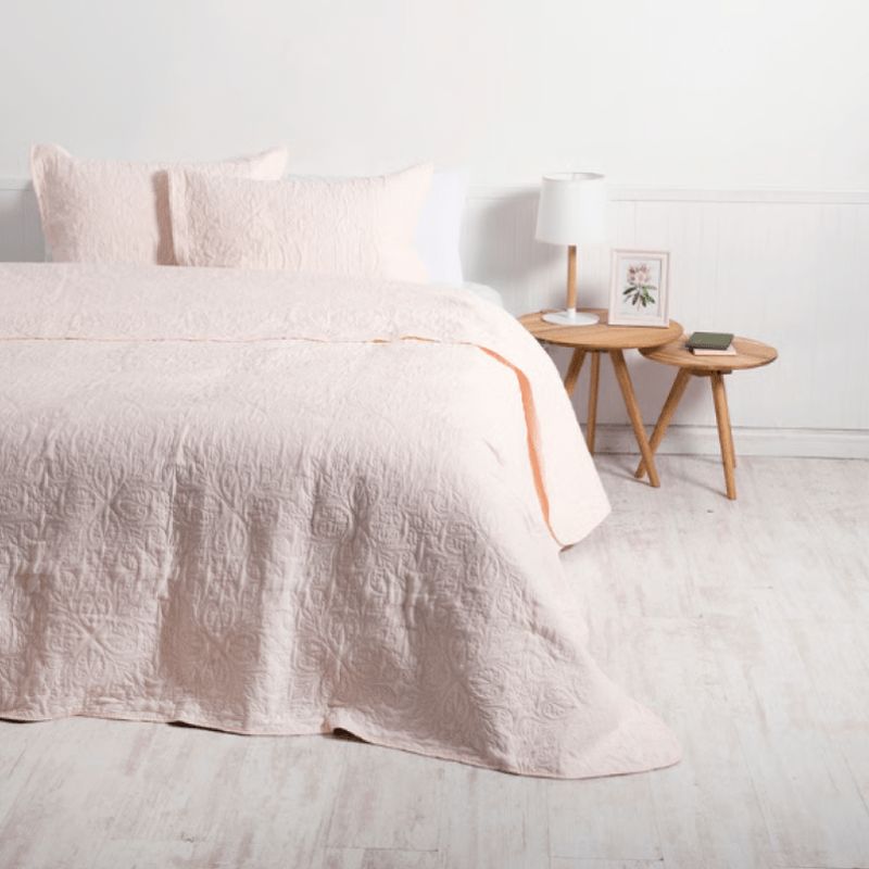 MASHINI - Quilt King Plazas Microfibra Portugal Coral
