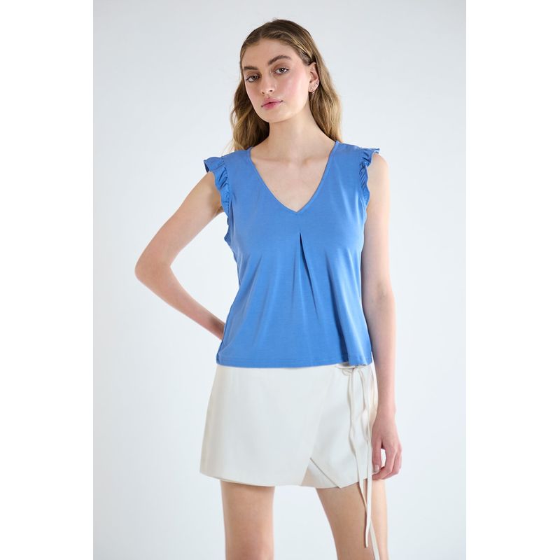 IO - Polera Sin Mangas Azulino Mujer Io