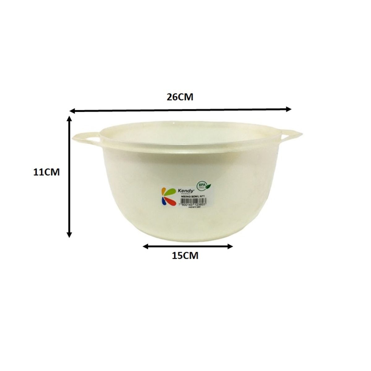 KENDY - Bowls Reposteria Ensaladas Platico Mixing Bowl N°1