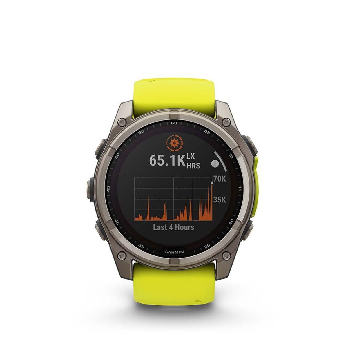 GARMIN - fenix 8  51mm Solar Sapphire Titanium with yellowgraphite - Amarillo