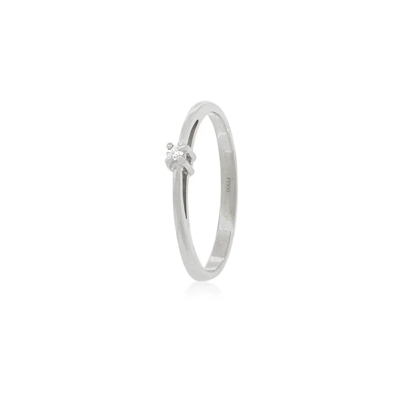 JB JOYAS BARON - Anillo Compromiso Platino Mónaco Solitario de 10ptos