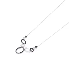 JB JOYAS BARON - Collar Oro Blanco 18kt Óvalos Diamantes 52 Pts