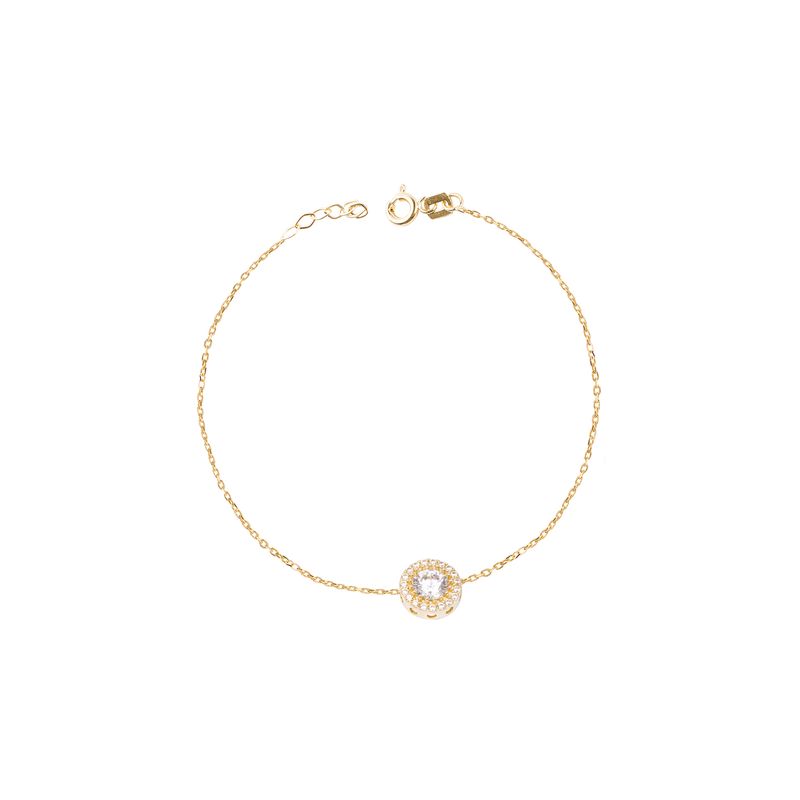 JB JOYAS BARON - Pulsera de Oro 18kt Circonitas centrales
