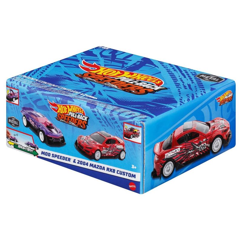 HOT WHEELS - HOT WHEELS 2 AUTOS SORPRESA - MOD SPEEDER y 2004 MAZDA RX8