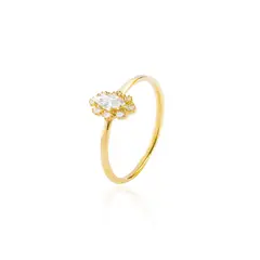 JB JOYAS BARON - Anillo Compromiso de Oro 18Kt Lady Circonita