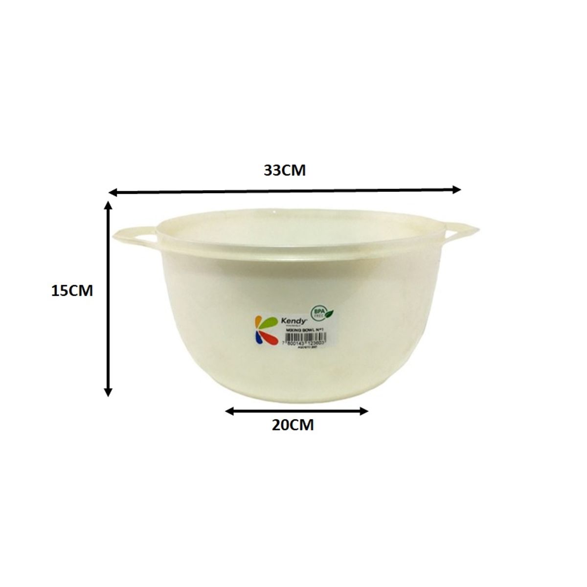 KENDY - Bowls Reposteria Ensaladas Platico Mixing Bowl N°2