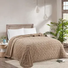 GENERICO - Frazada Térmica Texturizada 200 X 230 cm - Beige