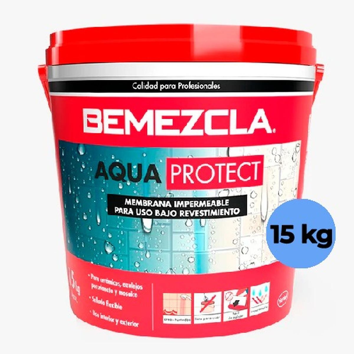 HENKEL - BEMEZCLA AQUAPROTECT - Membrana Impermeable para uso bajo revestimiento, 15kg
