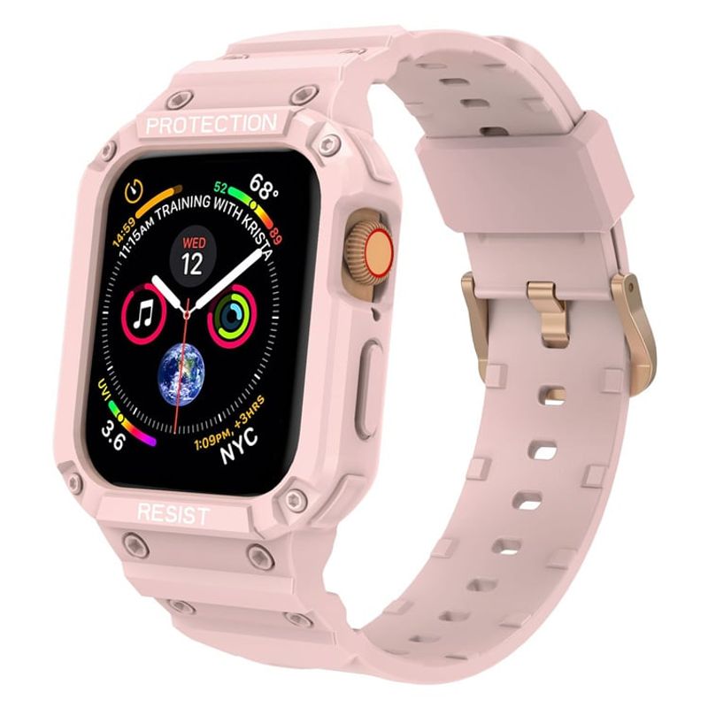 GENERICO - Carcasa Correa Para Apple Watch Se 44 / 45mm /  Rosado