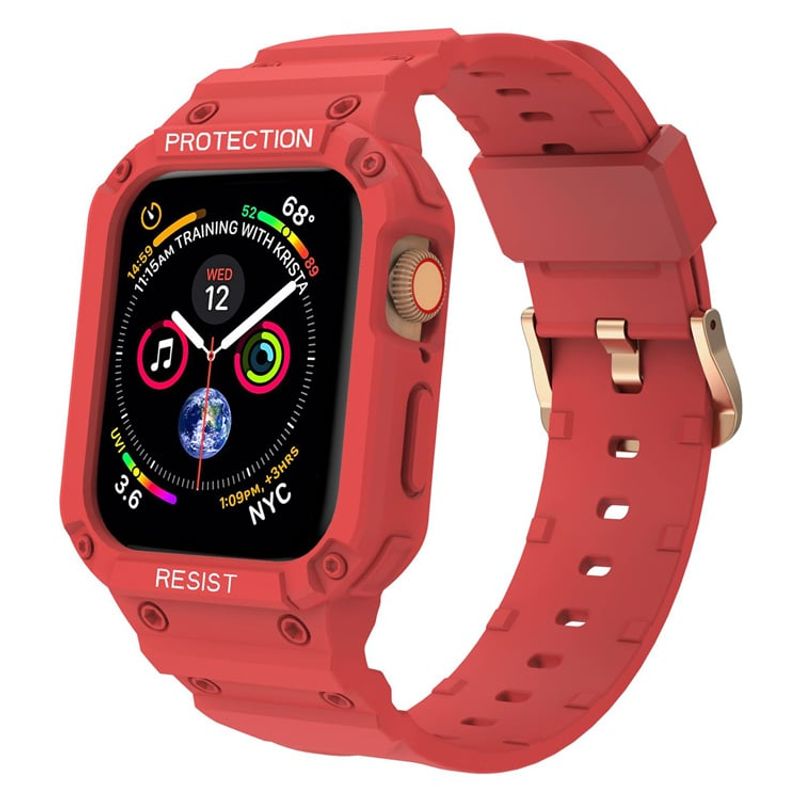 GENERICO - Carcasa Correa Para Apple Watch Se 40/ 41mm /  Rojo