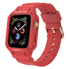 GENERICO - Carcasa Correa Para Apple Watch Se 40/ 41mm / Rojo