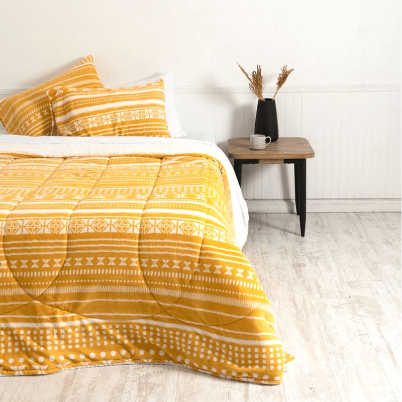 MASHINI - Plumón Coral Sherpa 2 Plazas Print Adis