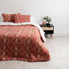 MASHINI - Plumón Coral Sherpa 2 Plazas Print Kay