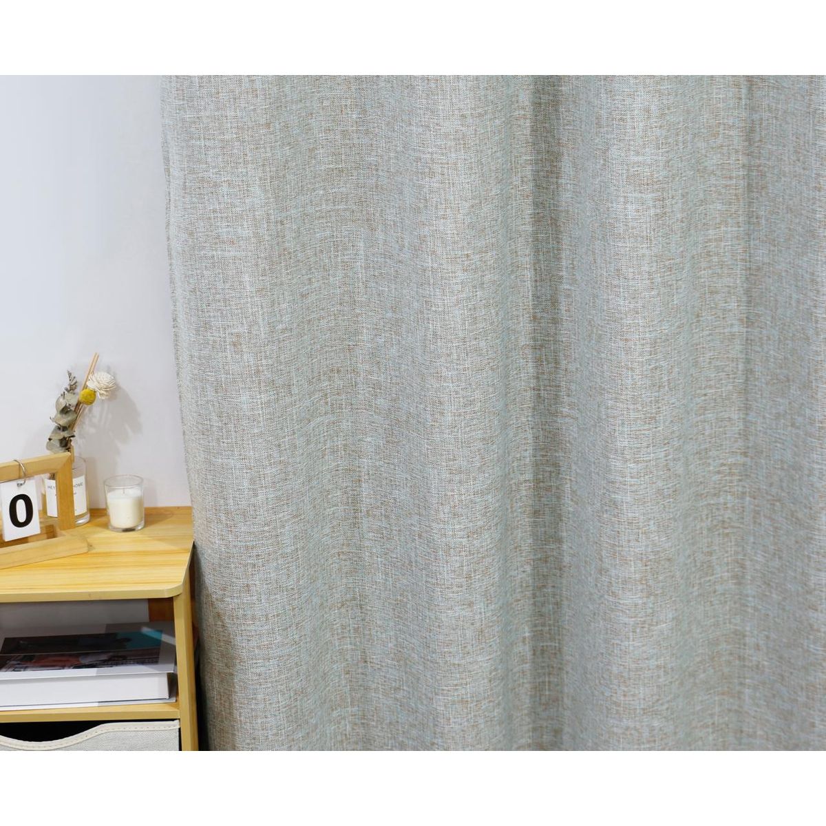 GENERICO - Cortina Tradicional 2 Paños 140 x 230 cm - Gris Claro Collection