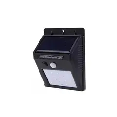 GENERICO - Foco Solar Led Luz a Muro Decoración Para Jardín Con sensor