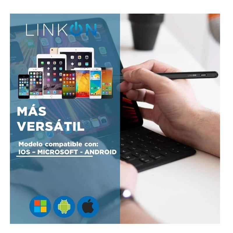 GENERICO - Lapiz Pencil Tactil Linkon Universal Para iPad Galaxy Tablet