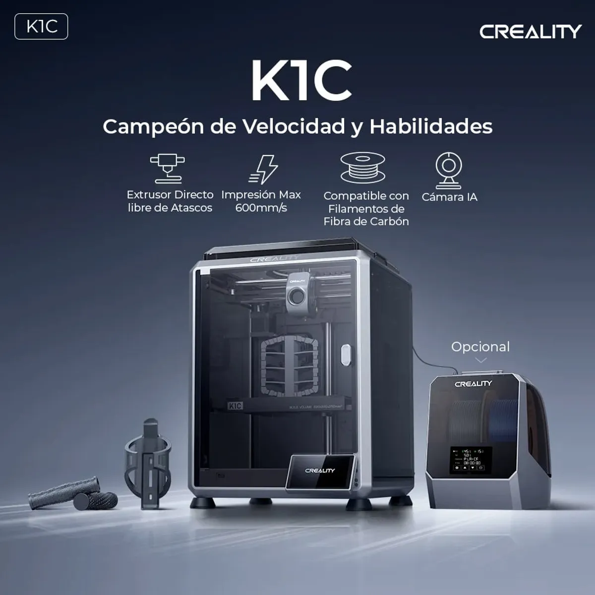CREALITY - K1C CARBON Creality - Impresora 3D - Alta Precisión