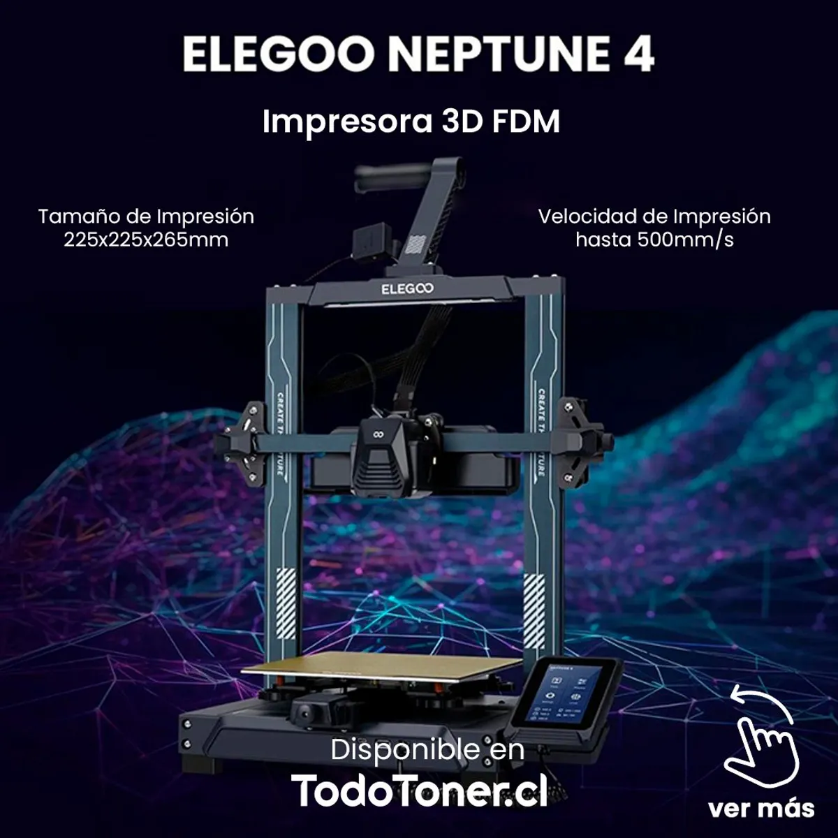 ELEGOO - Neptune 4 Elegoo - Impresora 3D - Alta Precisión