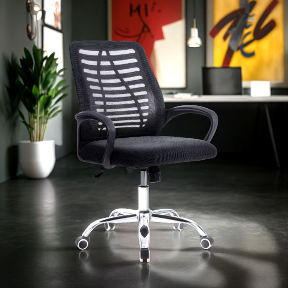 ARTHOME - Silla De Oficina Ejecutiva Barcelona Ergonomica Color Negro