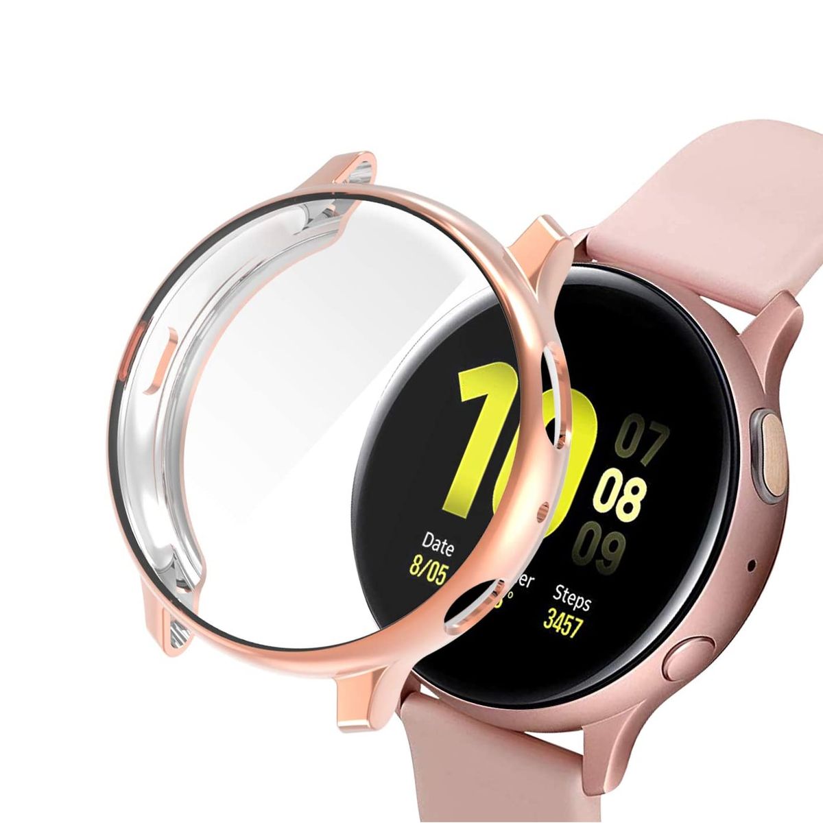 GENERICO - Protector Vidrio Para Samsung Active 2 44mm / Rosa Gold