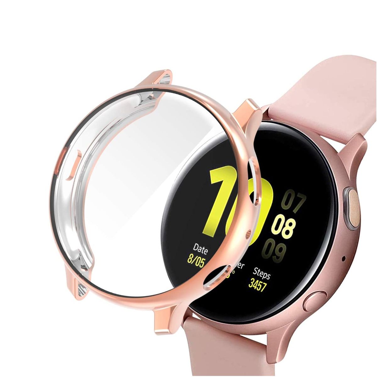 GENERICO - Protector Vidrio Para Samsung Active 2 44mm / Rosa Gold