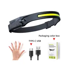 GENERICO - Linterna emergencia led 350 lúmenes para cabeza, 2 luces secuencial